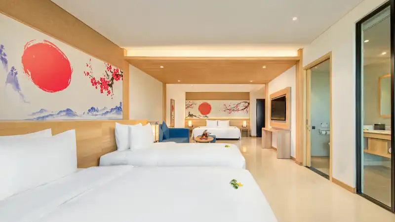 Phòng Family Ocean View 70 m², 1 giường King và 2 giường đơn, Mikazuki Đà Nẵng