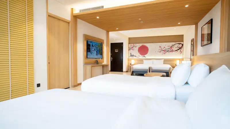 Giường phòng Premium Family Mikazuki